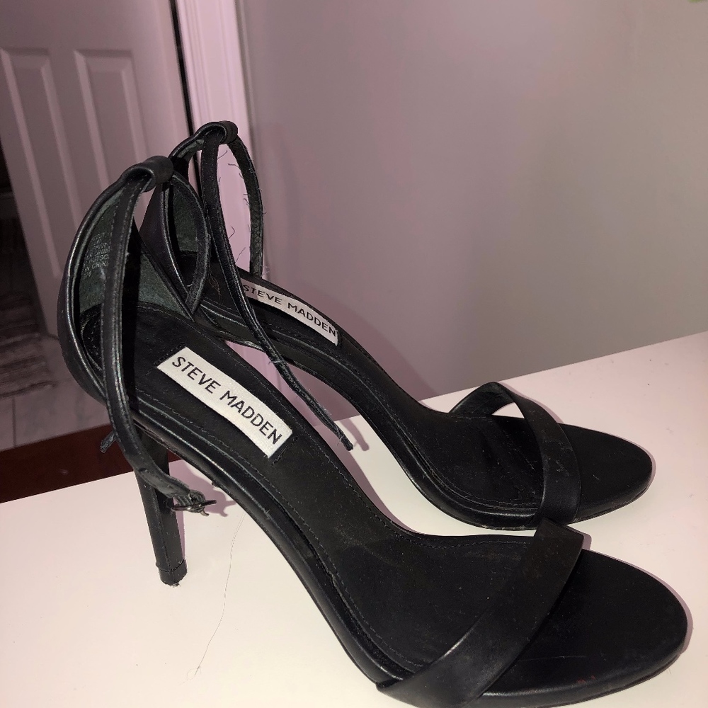 Sane Black NUBUCK Black Heels